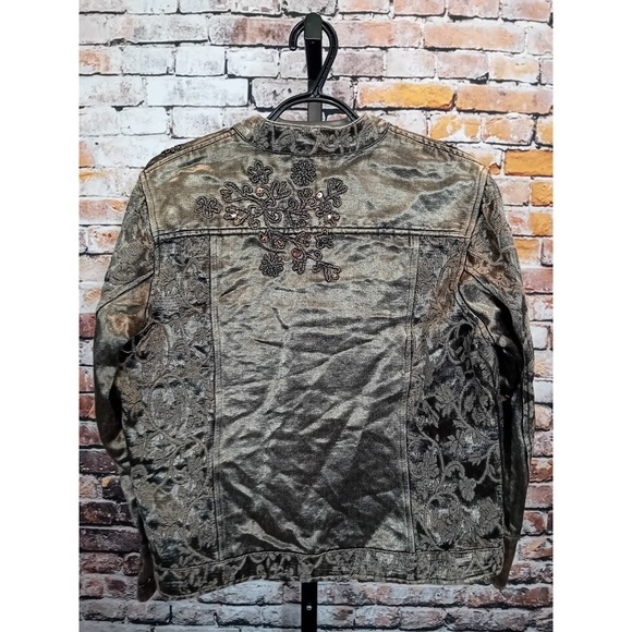 Vintage Coldwater creek embroidered Bronze jacket blazer size PS PLEASE READ - Picture 3 of 10